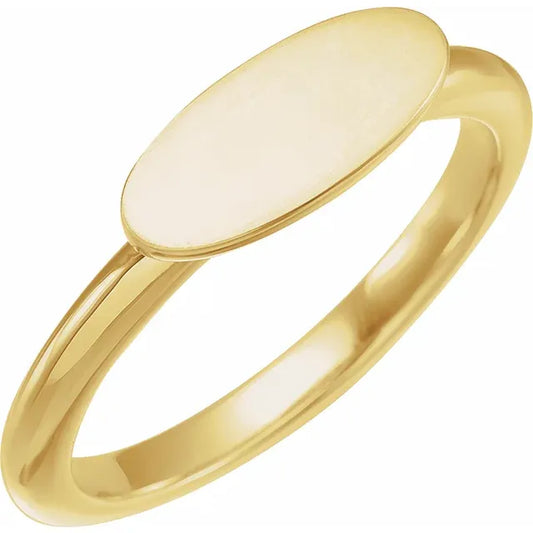 Engravable Oval Ring - Atlassian Keepsakes